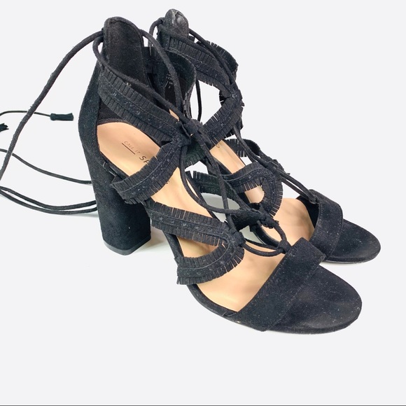 Call it Spring Heels Wrap Sandal Black Size 6 - Picture 1 of 5